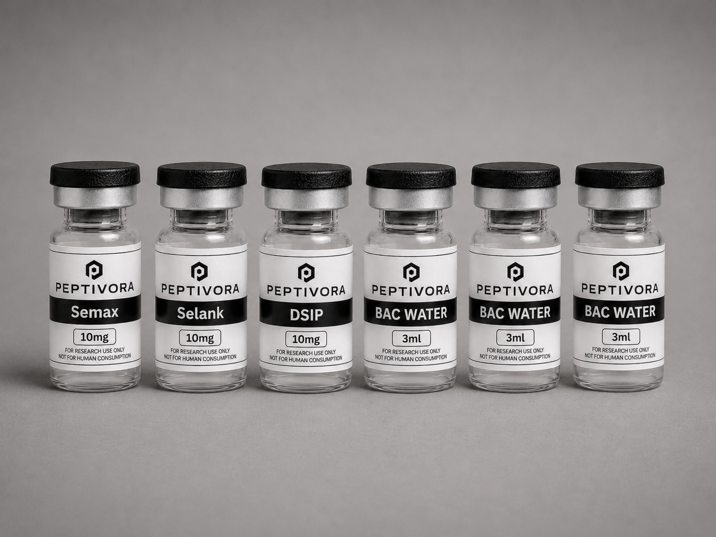 Peptivora Neuropeptide Research Bundle with Semax, Selank and DSIP