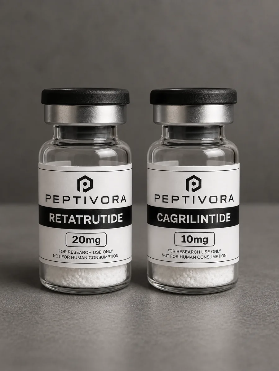 Peptivora Retatrutide 20 mg and Cagrilintide 10 mg research bundle